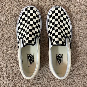 Checkerboard Slip On Vans